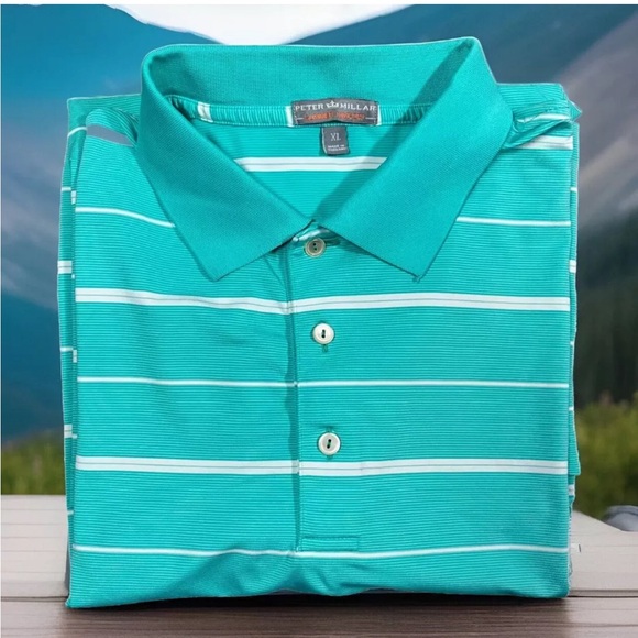 Peter Millar Summer Comfort Golf Polo Men Performance Nationwide Memorial Tour - Picture 3 of 5